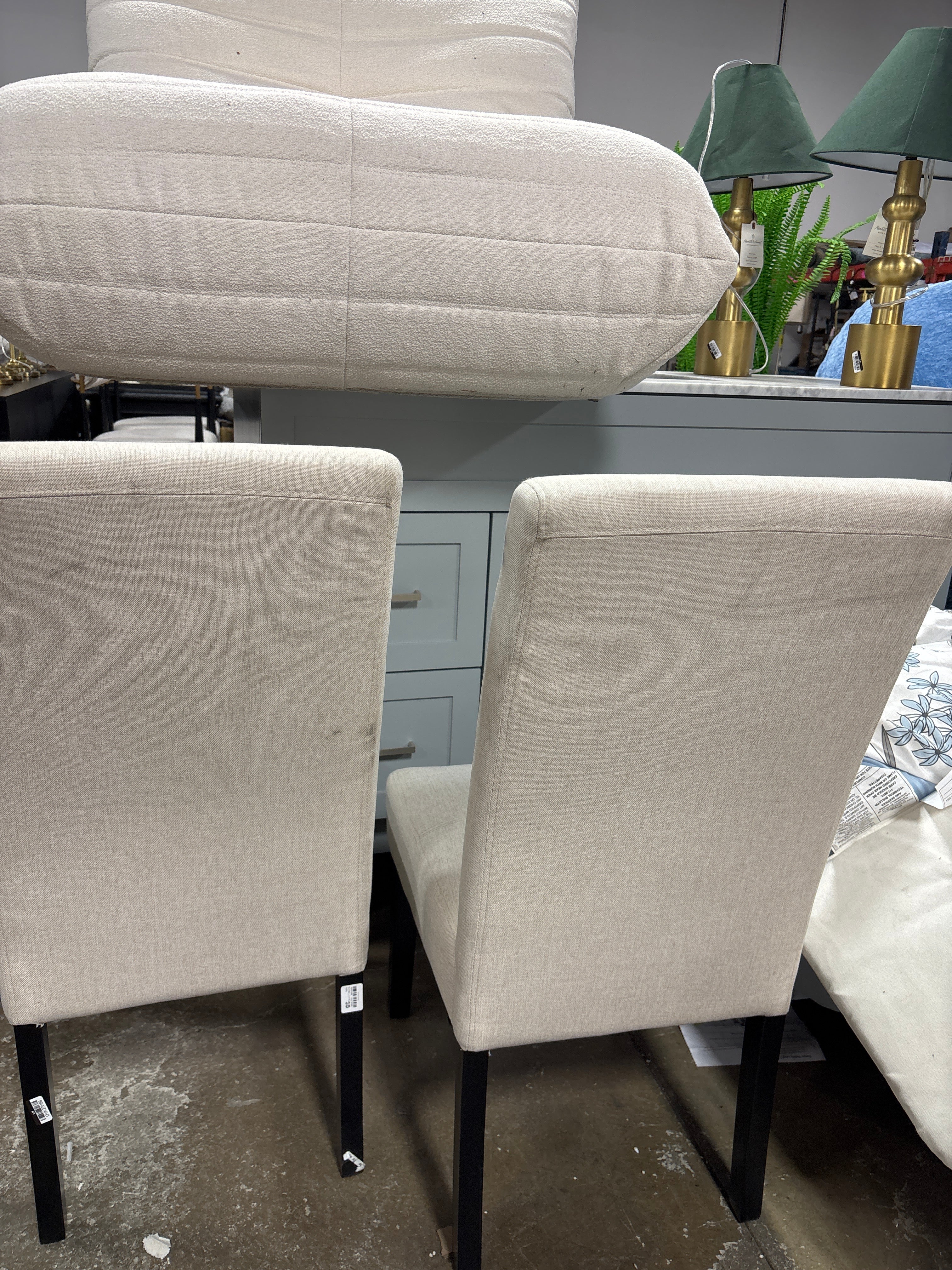 (Set of 2) Pertica T-Stitch Dining Chair Beige SHOWROOM ITEM - Image 8