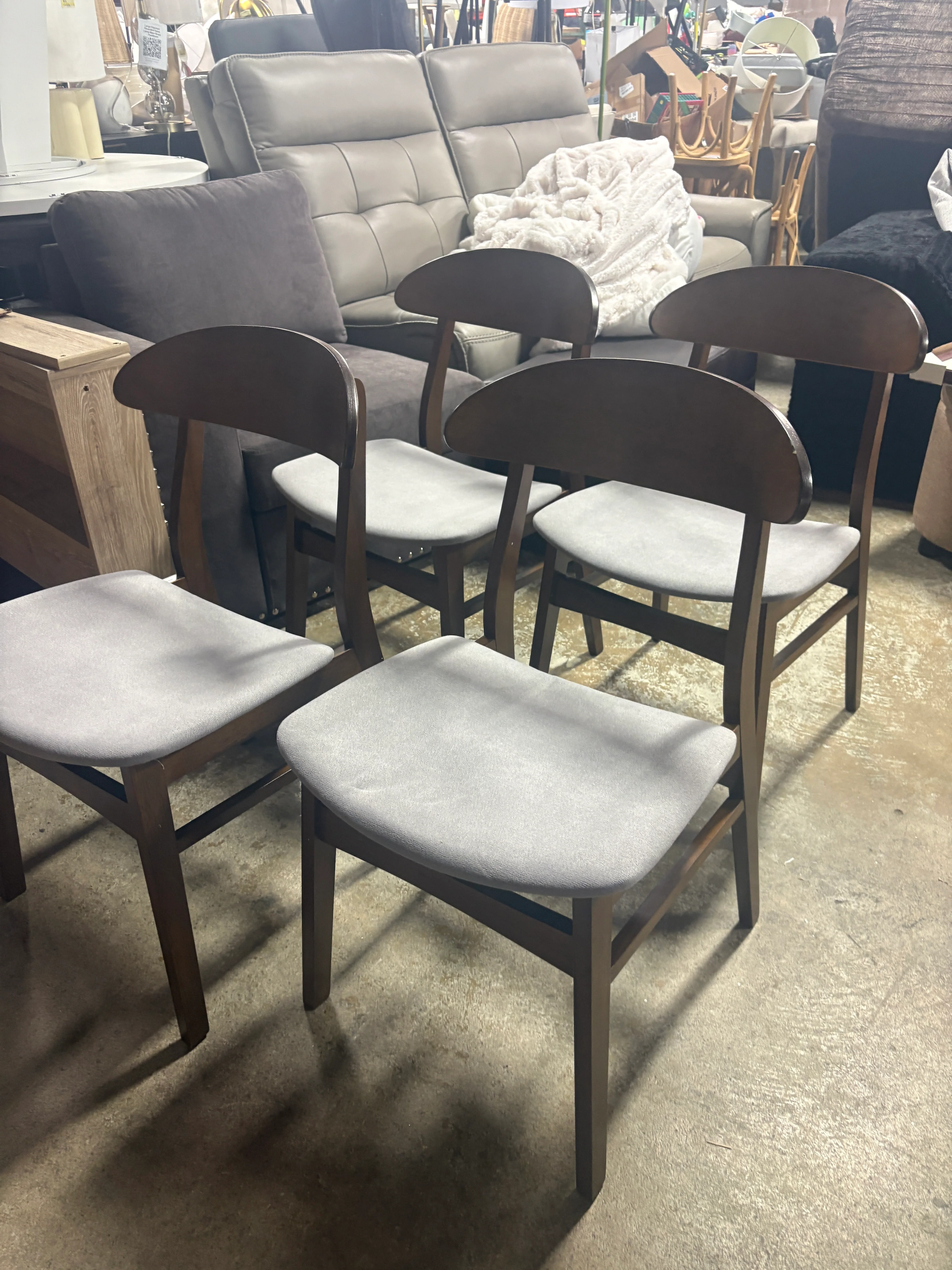 SET OF 4 Chavone 4 Wood Solid Wood Dining Chairs SHOWROOM ITEM - Image 2