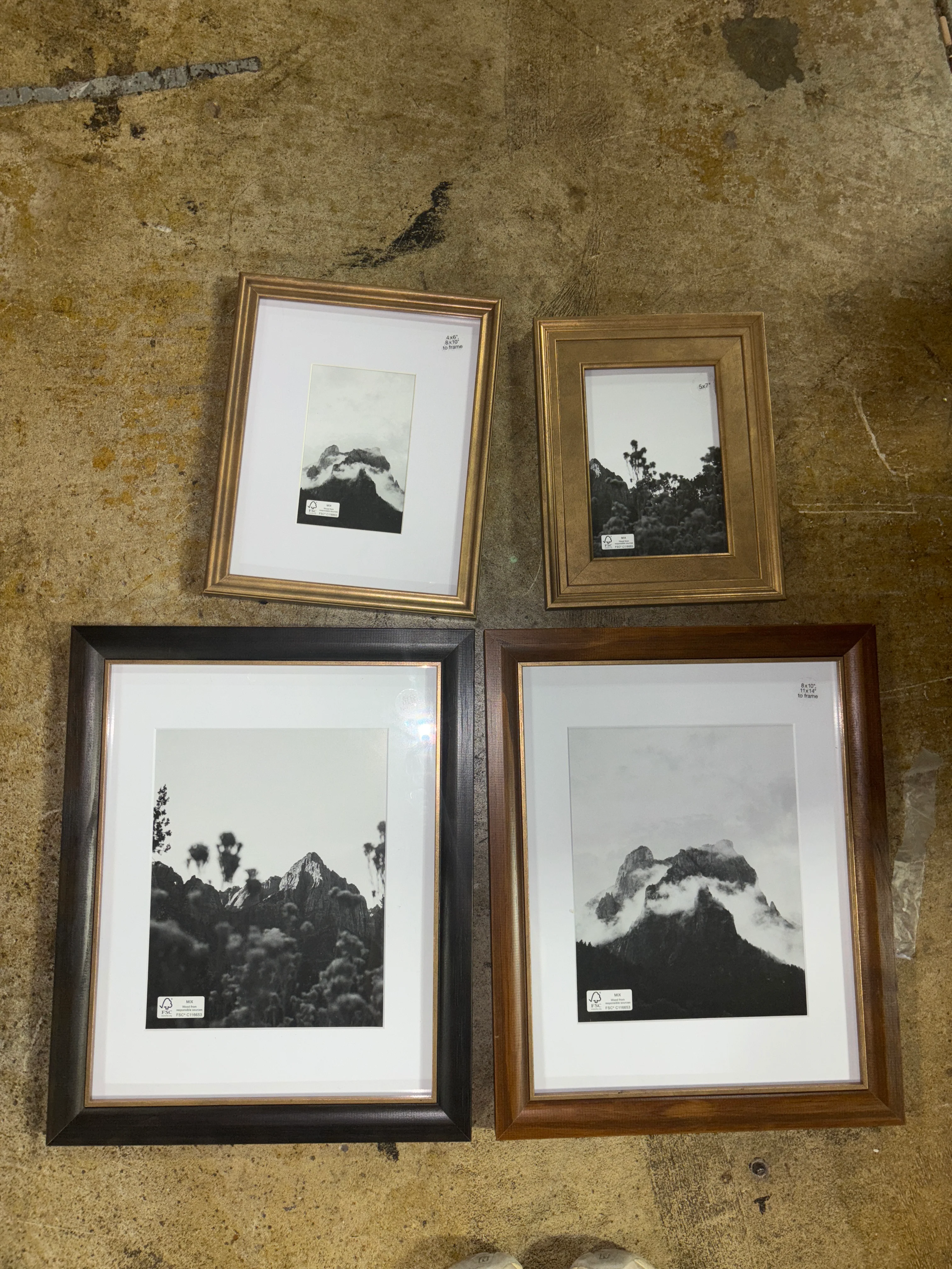 (Set of 5) Real Wood Gallery Frames SHOWROOM ITEM - Image 2