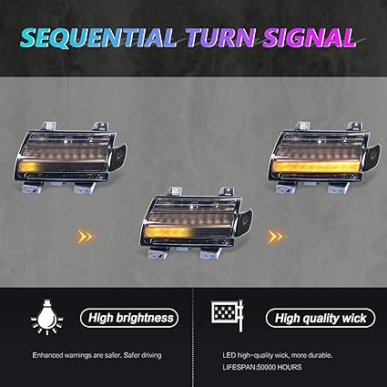 Side Marker Lights Assembly Compatible with Jeep Wrangler - Image 3
