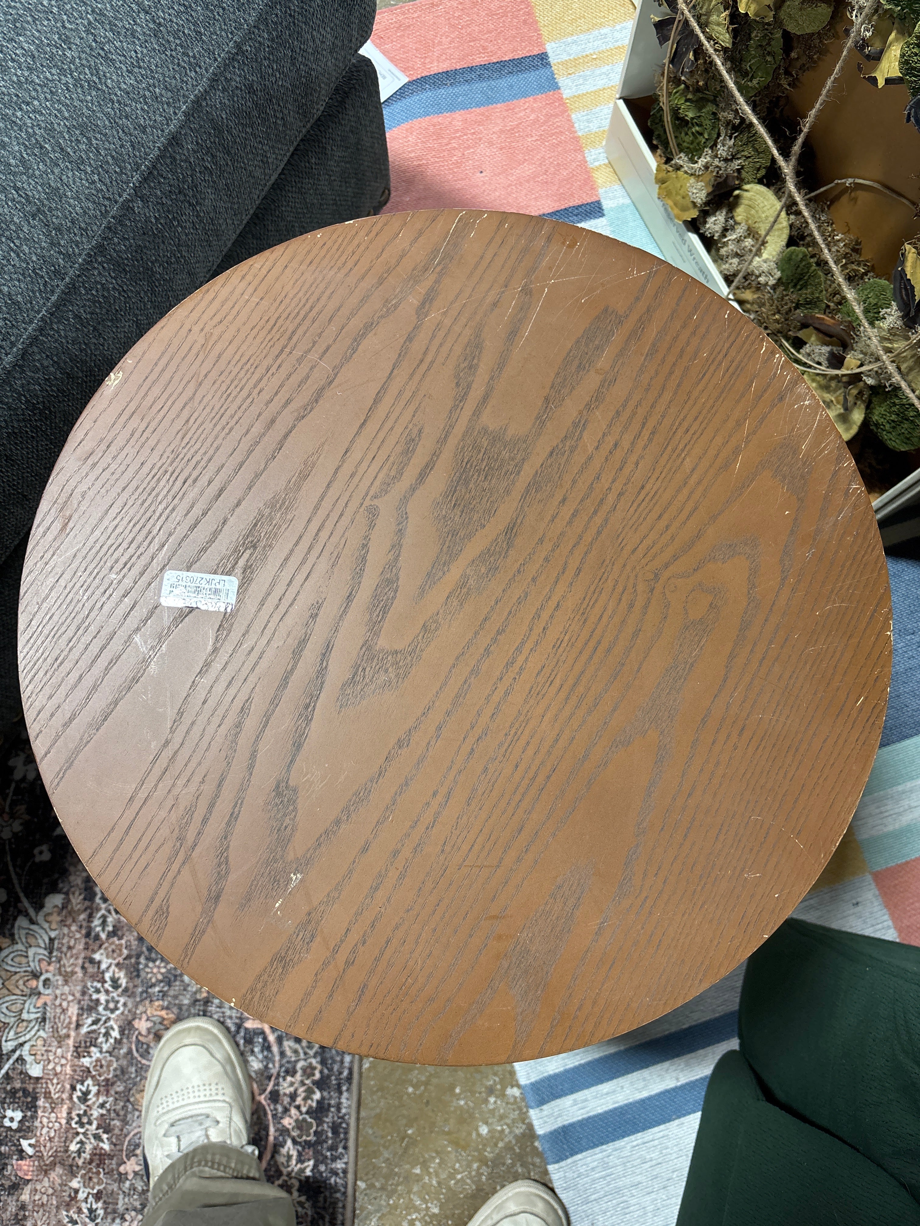 Side Table With Twisted Legs Walnut SHOWROOM ITEM - Image 4
