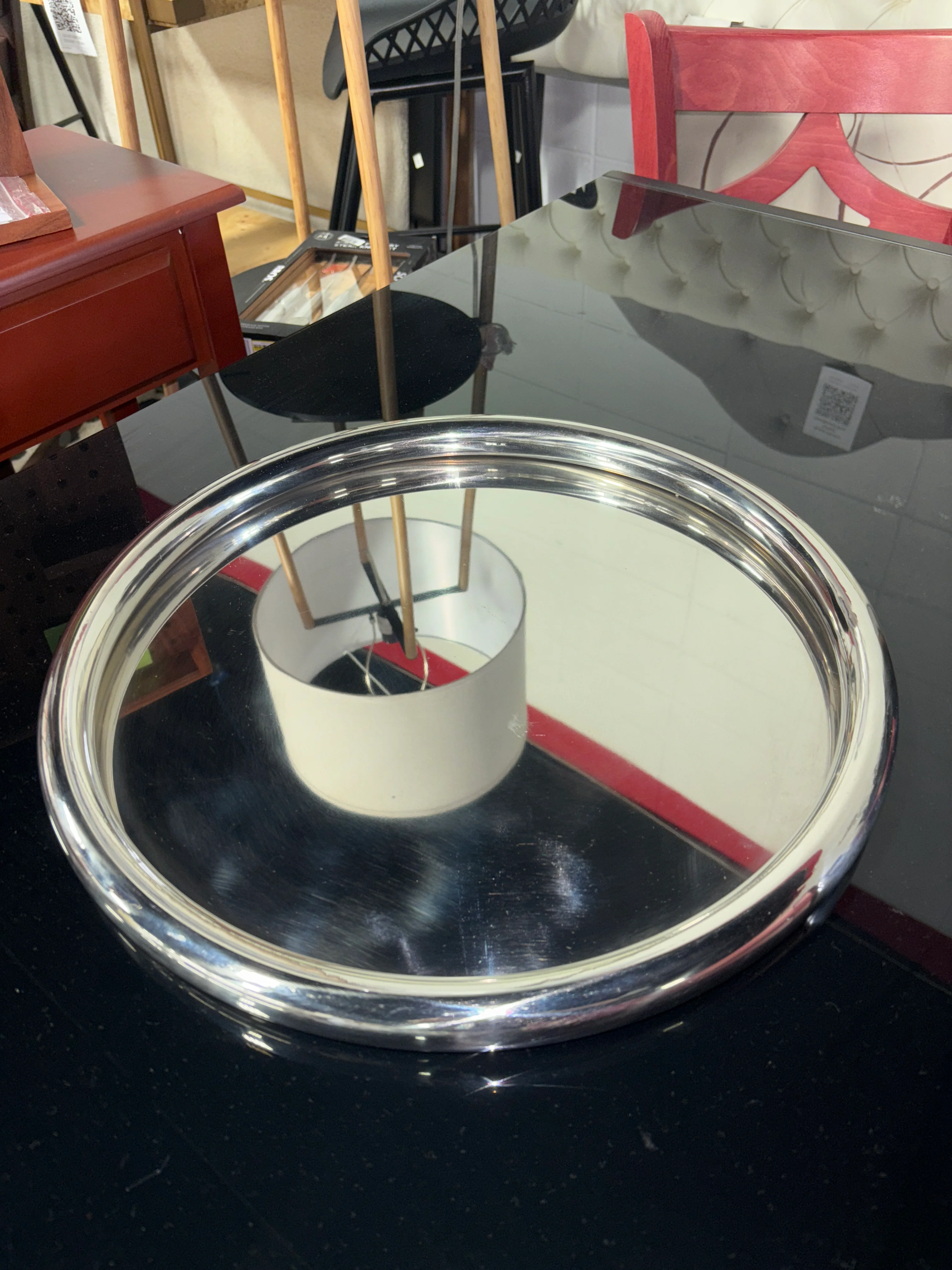 Silver Round Tray SHOWROOM ITEM - Image 3