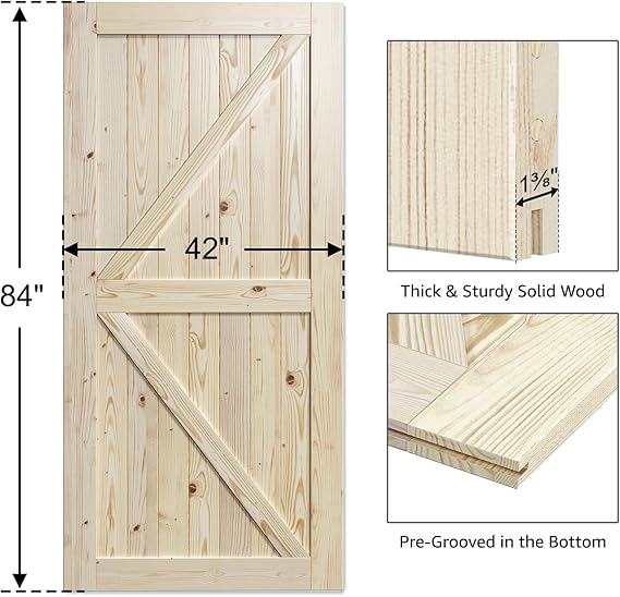 Sliding Barn Wood Door Pre-Drilled - Image 2