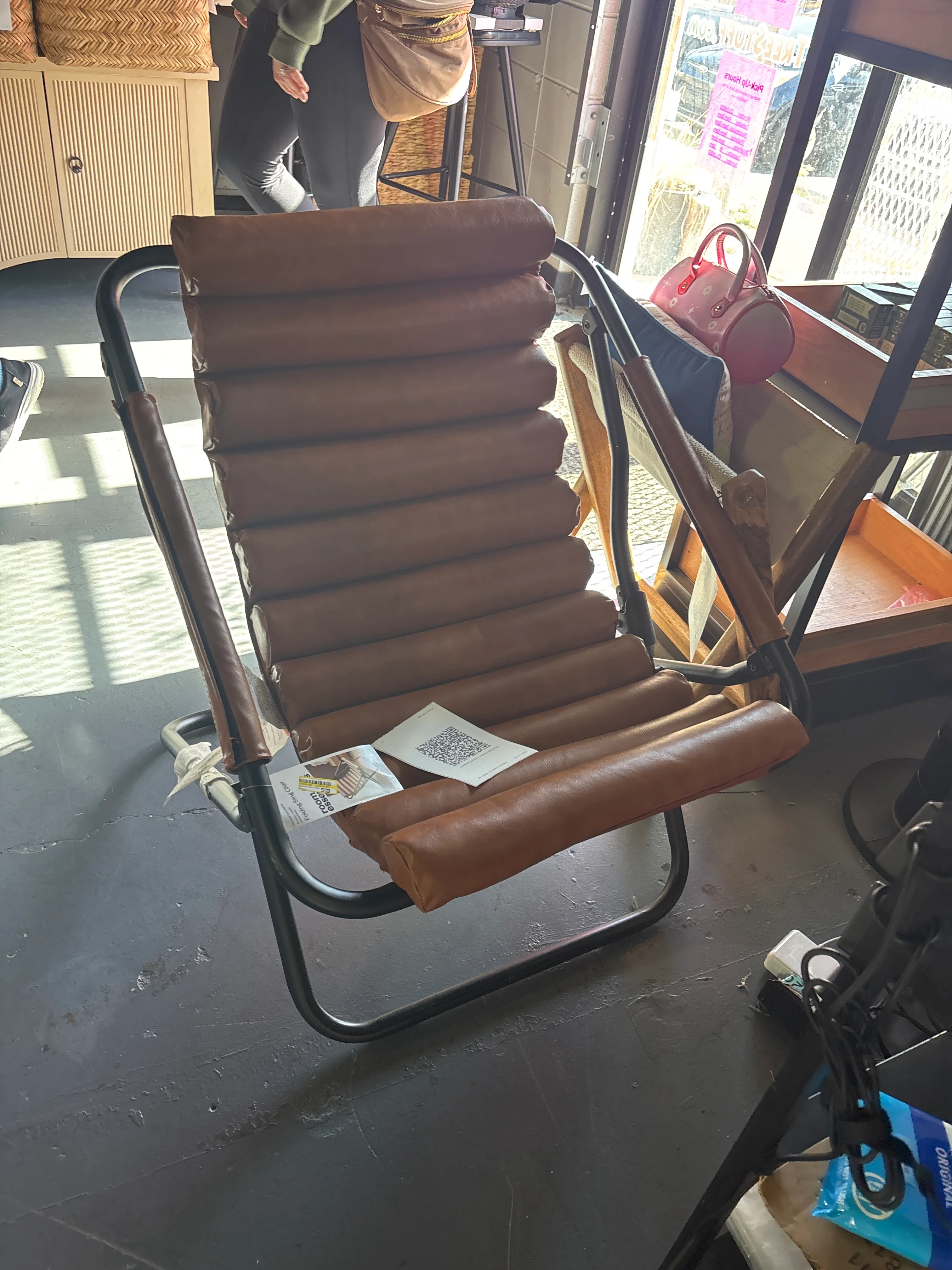 Sling Chair Caramel - Room Essentials™ SHOWROOM ITEM - Image 2