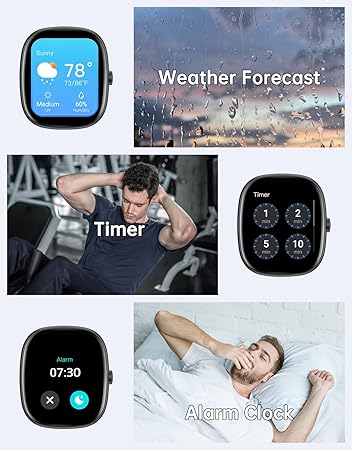 Smart Watches for Women Men (Answer/Make Calls), 1,85" HD Smart Watch for iPhone/Android Phones, Fitness Tracker with 100+ Sport Heart Rate/Sleep Monitor Pedometer IP68 Waterproof, - Image 3