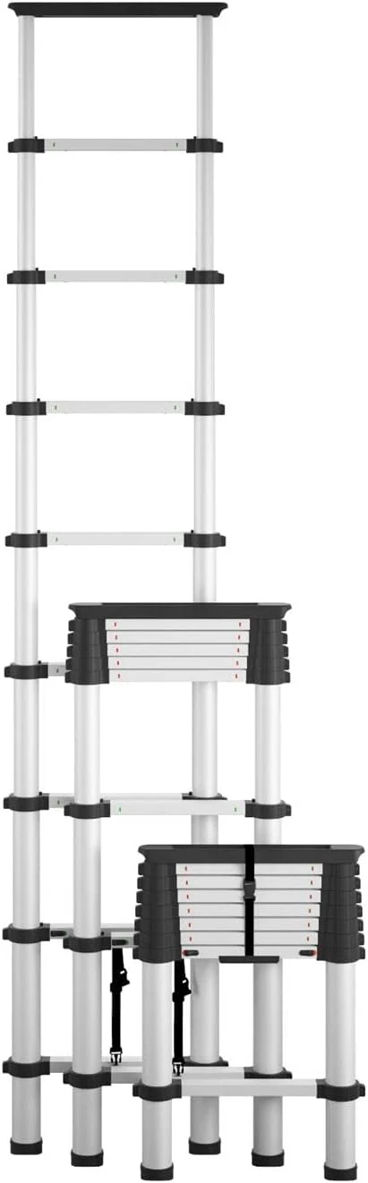 SmartClose Telescoping Aluminum Ladder with top Cap