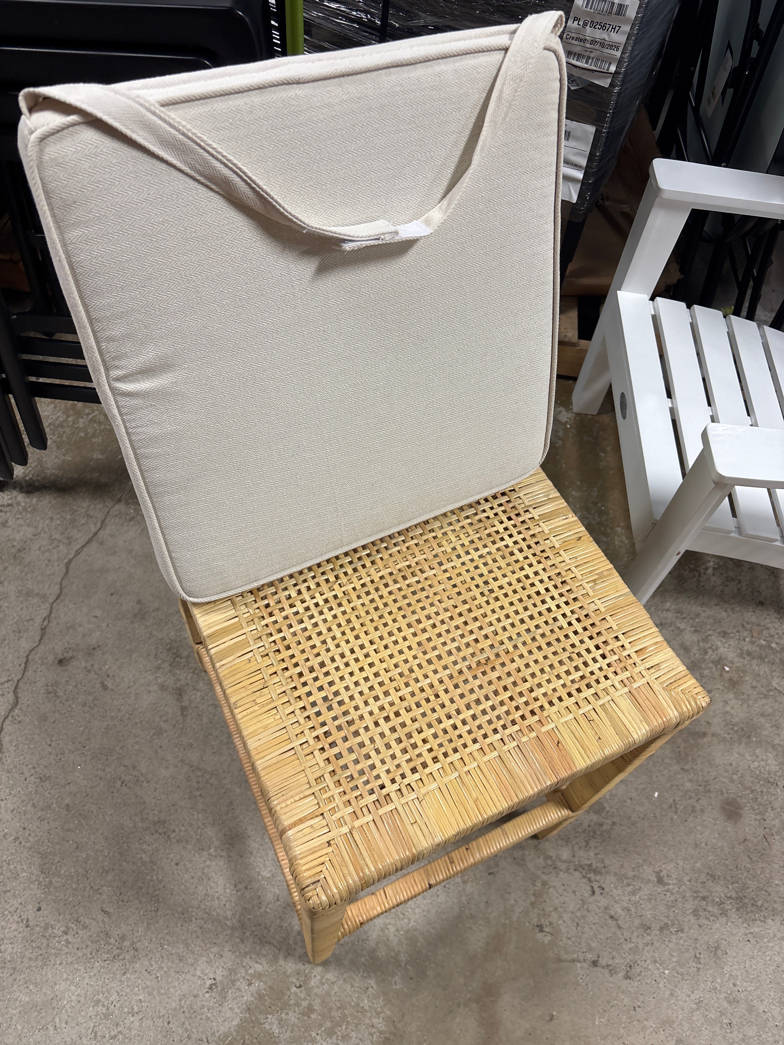 Sofia Wood and Rattan Counter Height Barstool Natural SHOWROOM ITEM - Image 5