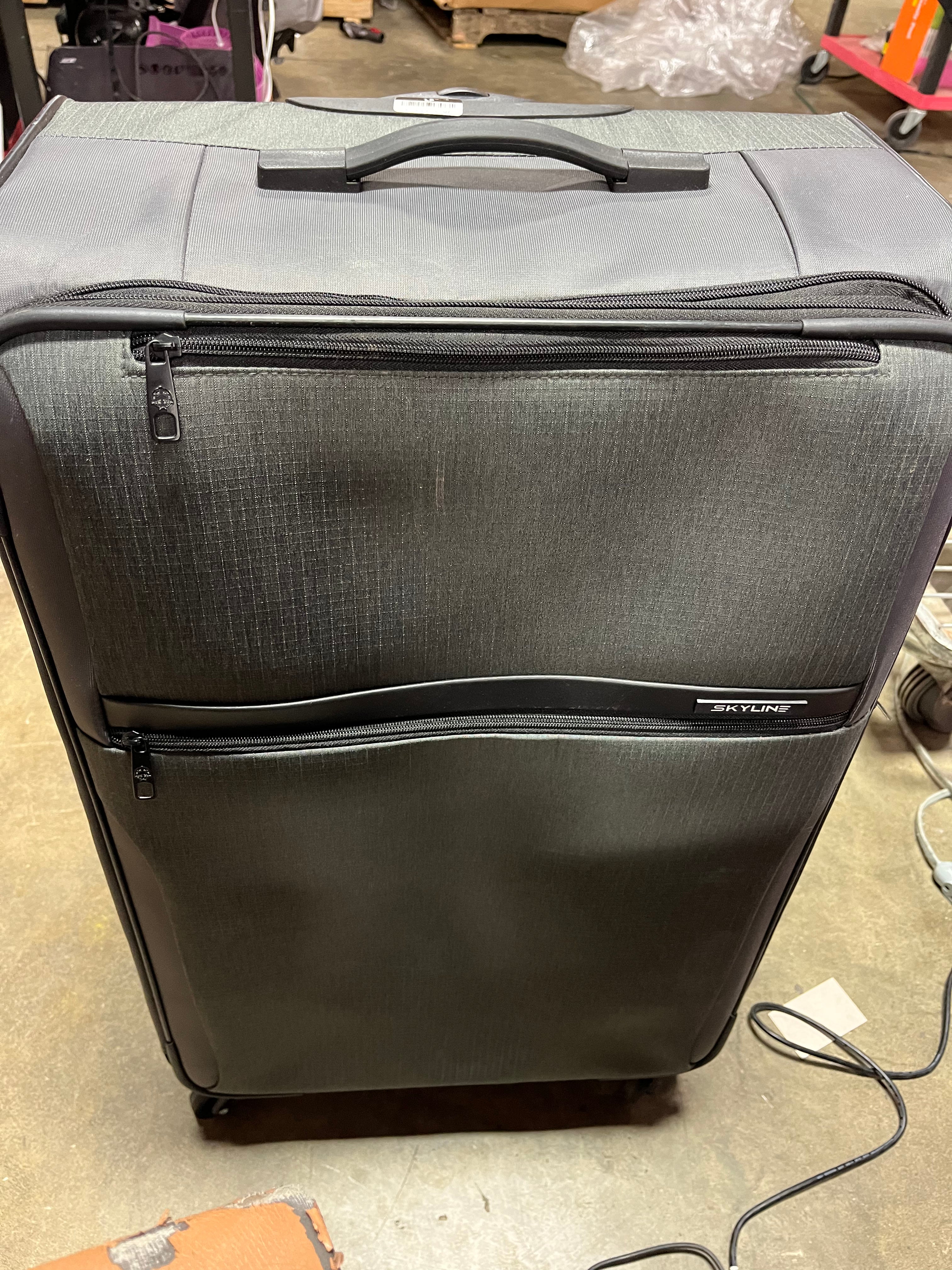Softside Carry On Spinner Suitcase - Gray Heather, - Image 9