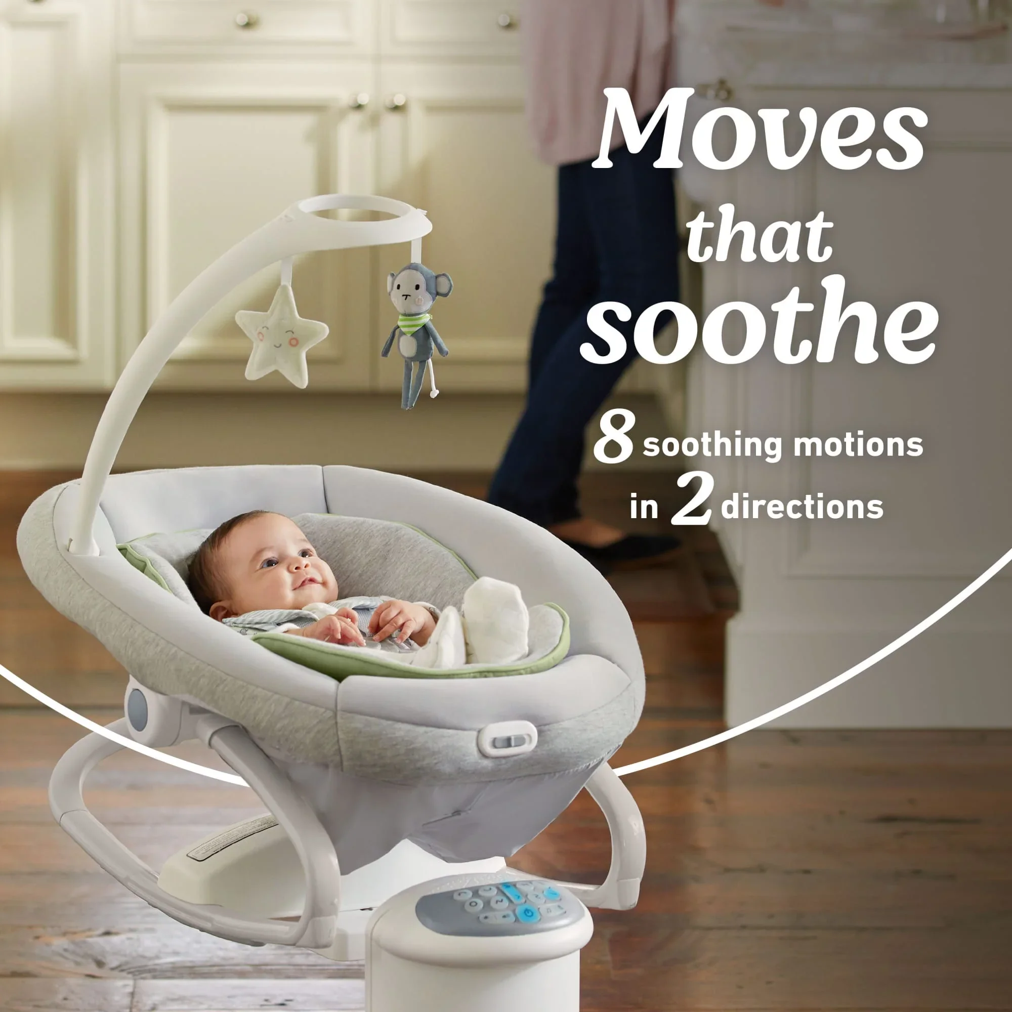 Soothe My Way Swing with Removable Rocker, Madden - Image 3