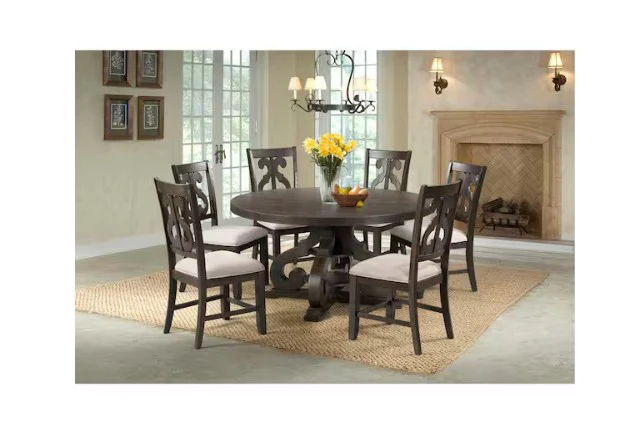 Stanford Wooden Swirl Smokey Walnut Back Side Chair Set of 2 - Image 2