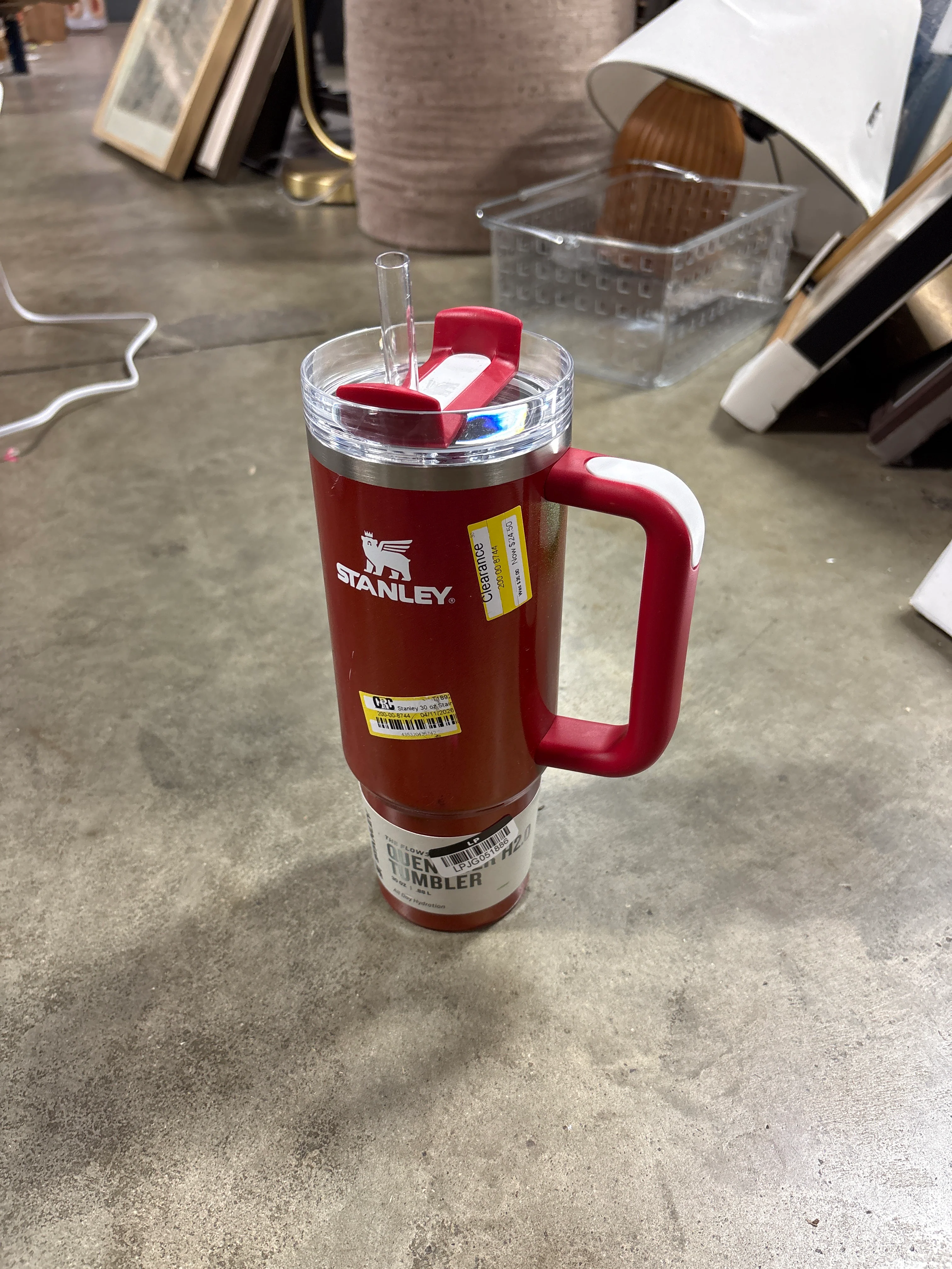 Stanley 40 oz Stainless Steel Quencher Tumbler - Heritage Red Shimmer SHOWROOM ITEM - Image 2
