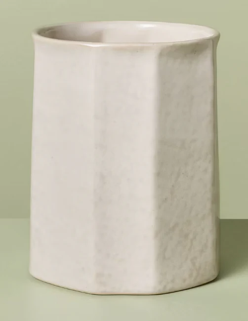 Stoneware Utensil Holder Sour Cream - Hearth & Hand™ with Magnolia SHOWROOM ITEM