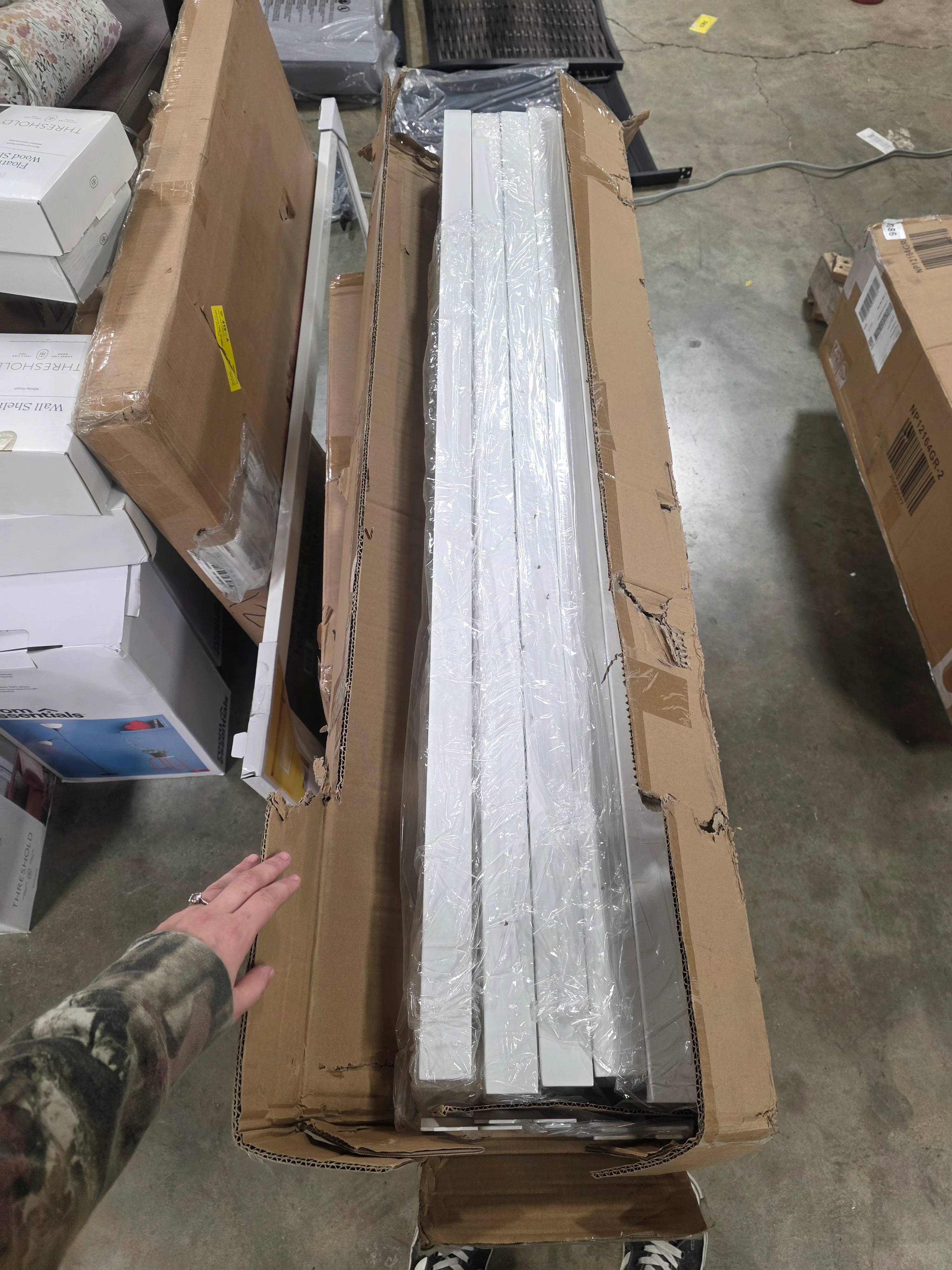 Straight Crossbar w/ Welded Brackets-Pure White (Box of 10) - Image 2