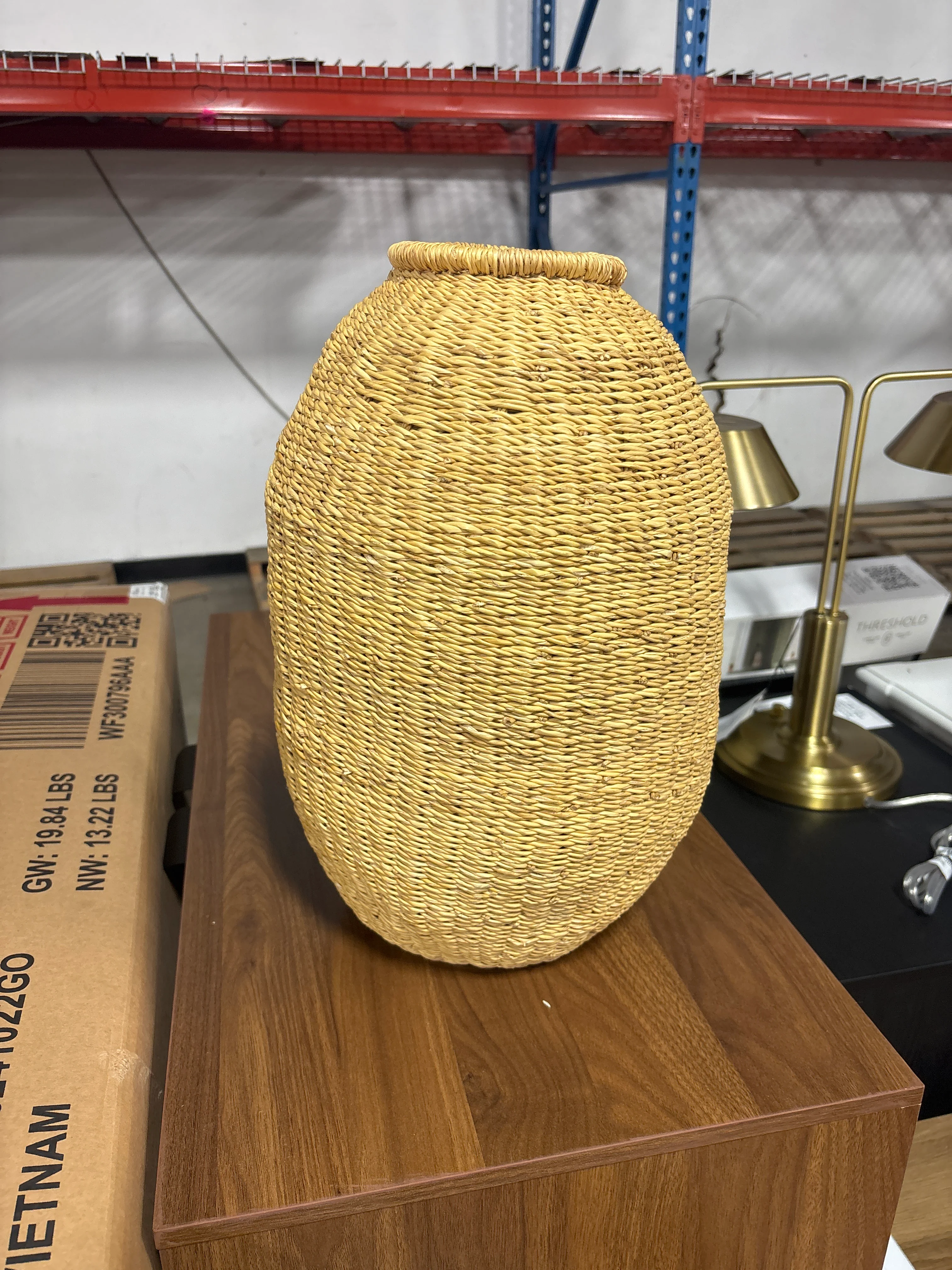 Studio McGee 16” Elephant Grass Woven Vase SHOWROOM ITEM - Image 2