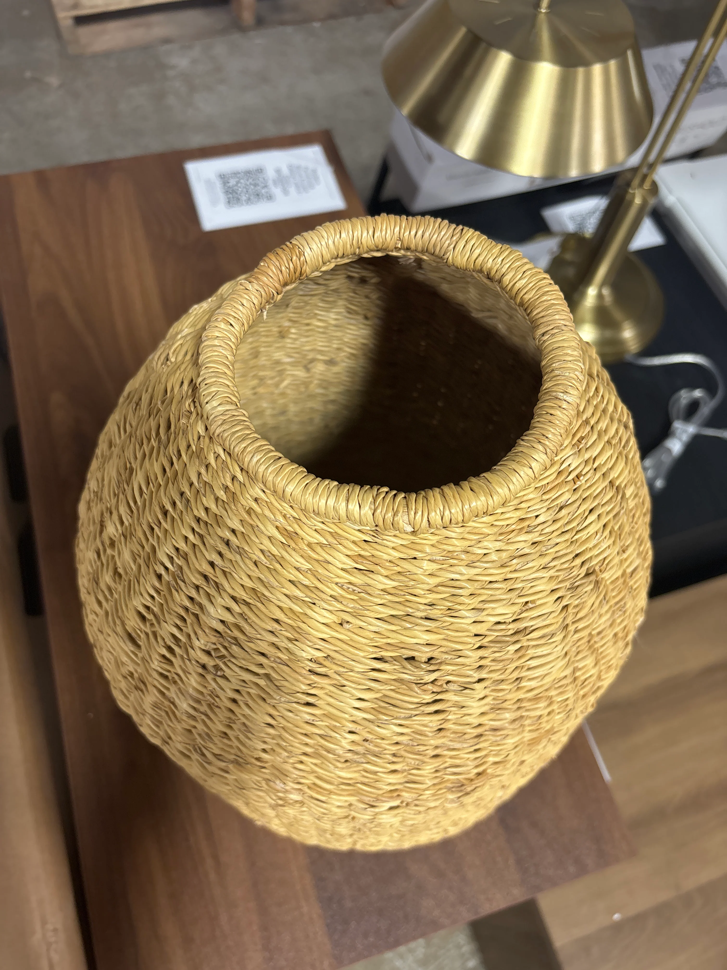 Studio McGee 16” Elephant Grass Woven Vase SHOWROOM ITEM - Image 4