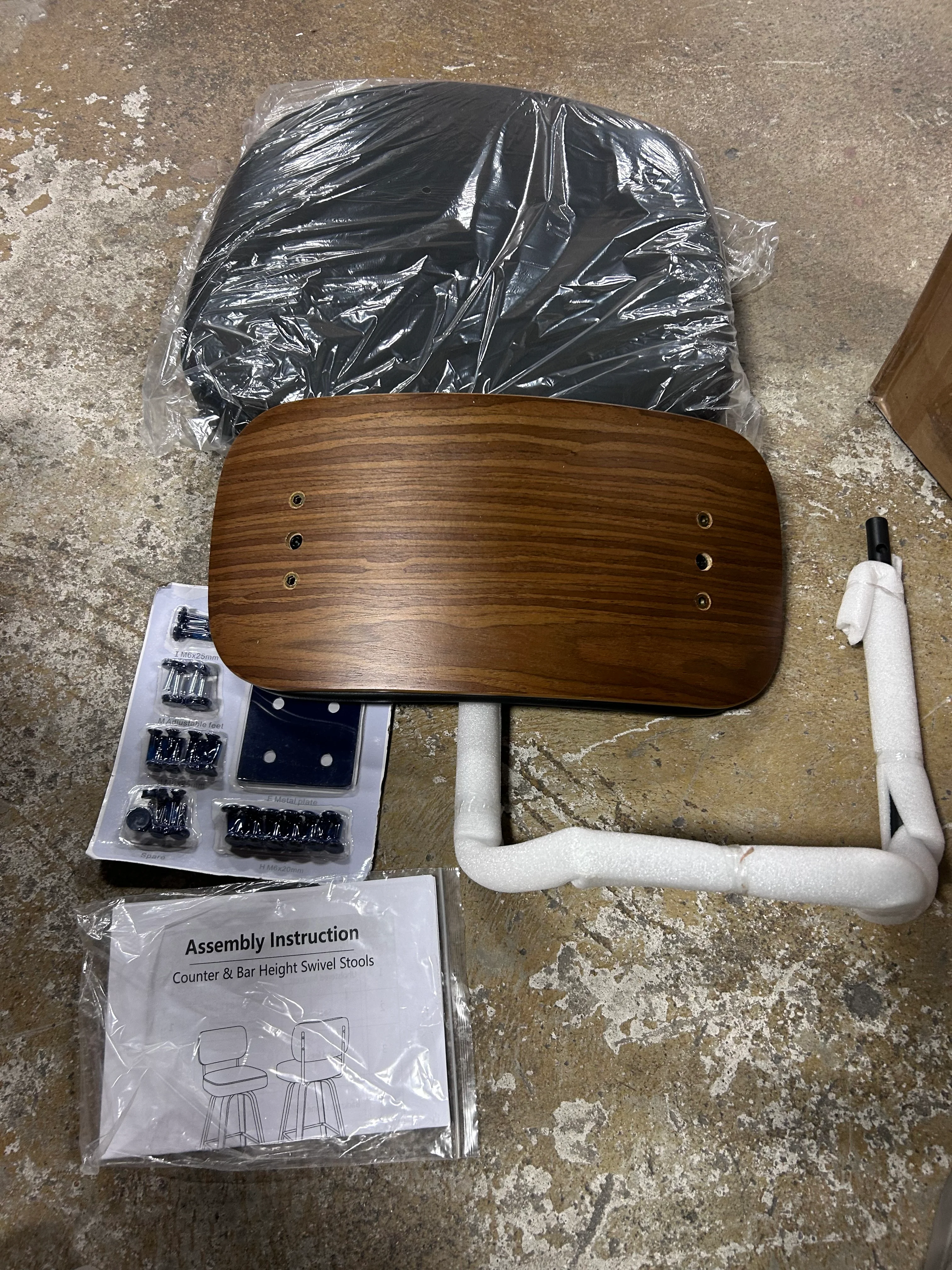 1-Piece Upholstered Counter Height Bar Stools with Back and Walnut Wood Legs - Image 5