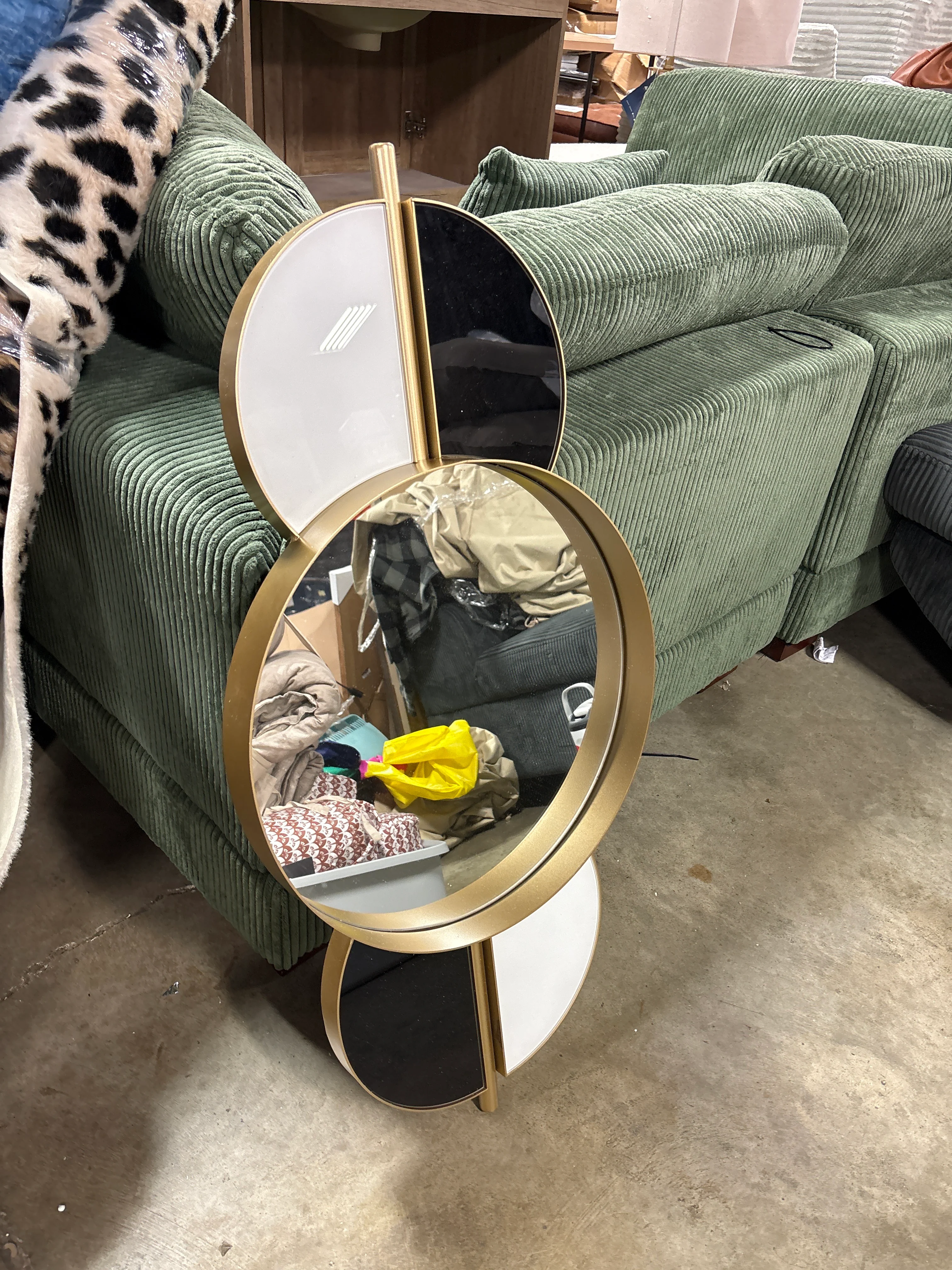 Syrus Mirror - 16.5" x 35" - MRR8003 - Gold/Multi - Safavieh SHOWROOM ITEM - Image 2