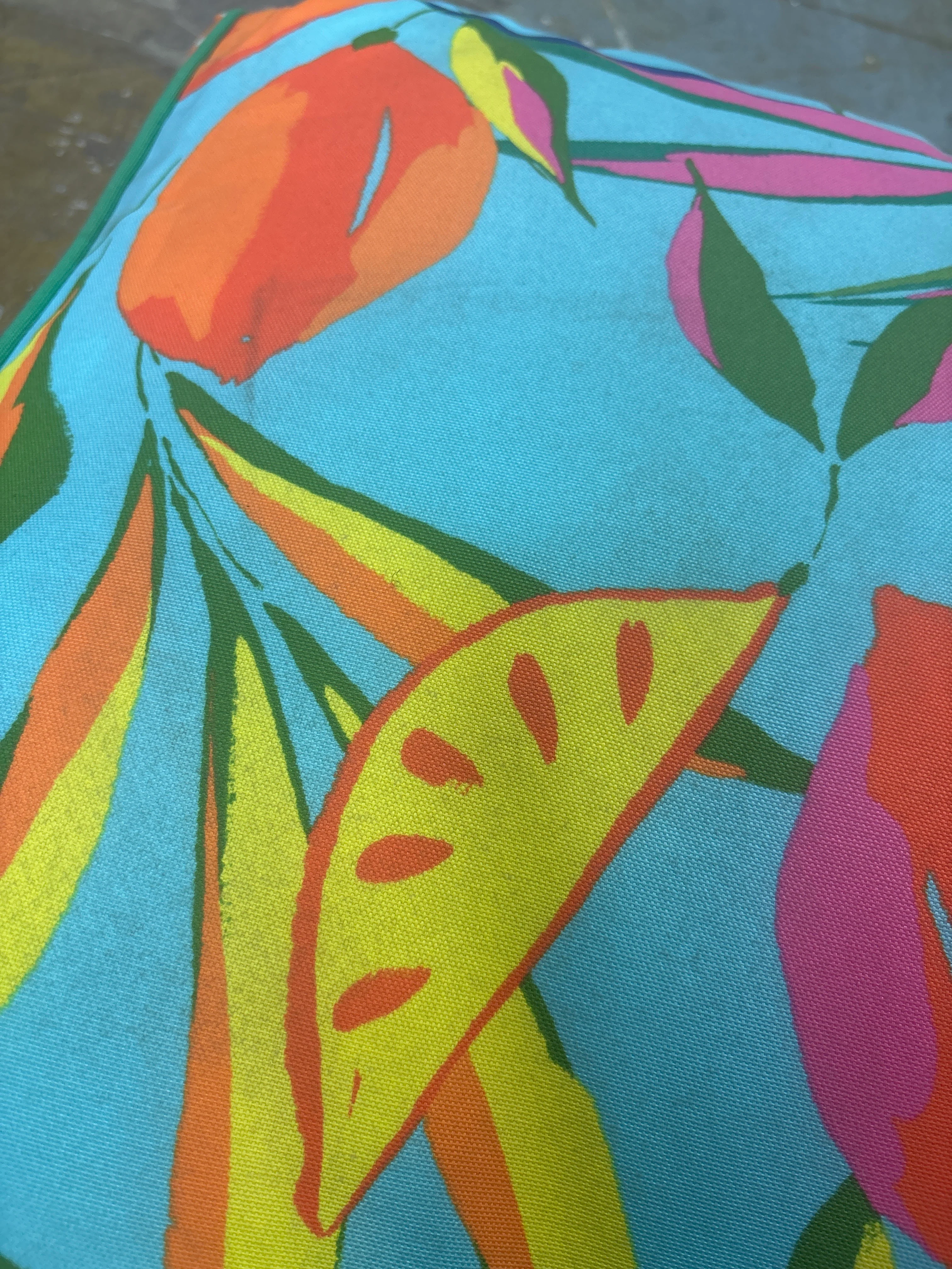 Tabitha Brown Floral Outdoor Large Floor Cushion SHOWROOM ITEM - Image 5