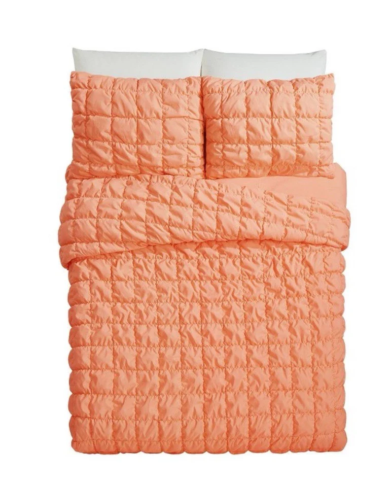 Teen Twin/Twin XL Puffy Comforter Set Peach - Image 2