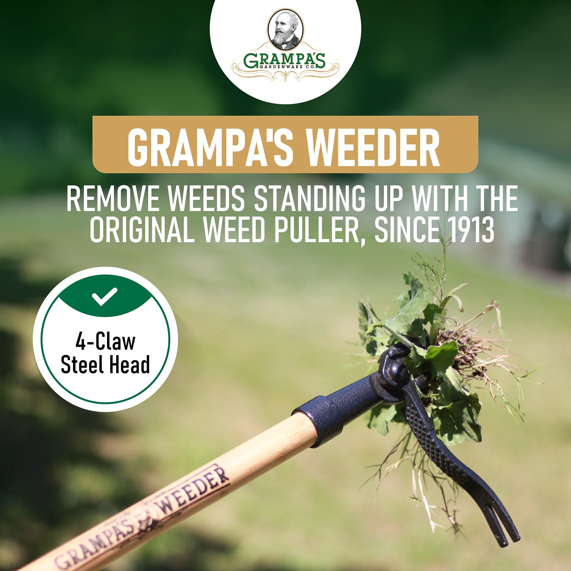 The Original Stand Up Weed Puller Tool With Long Handle - Image 2