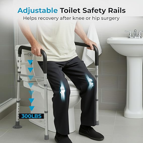 Toilet Safety Rails with Handles - Image 4