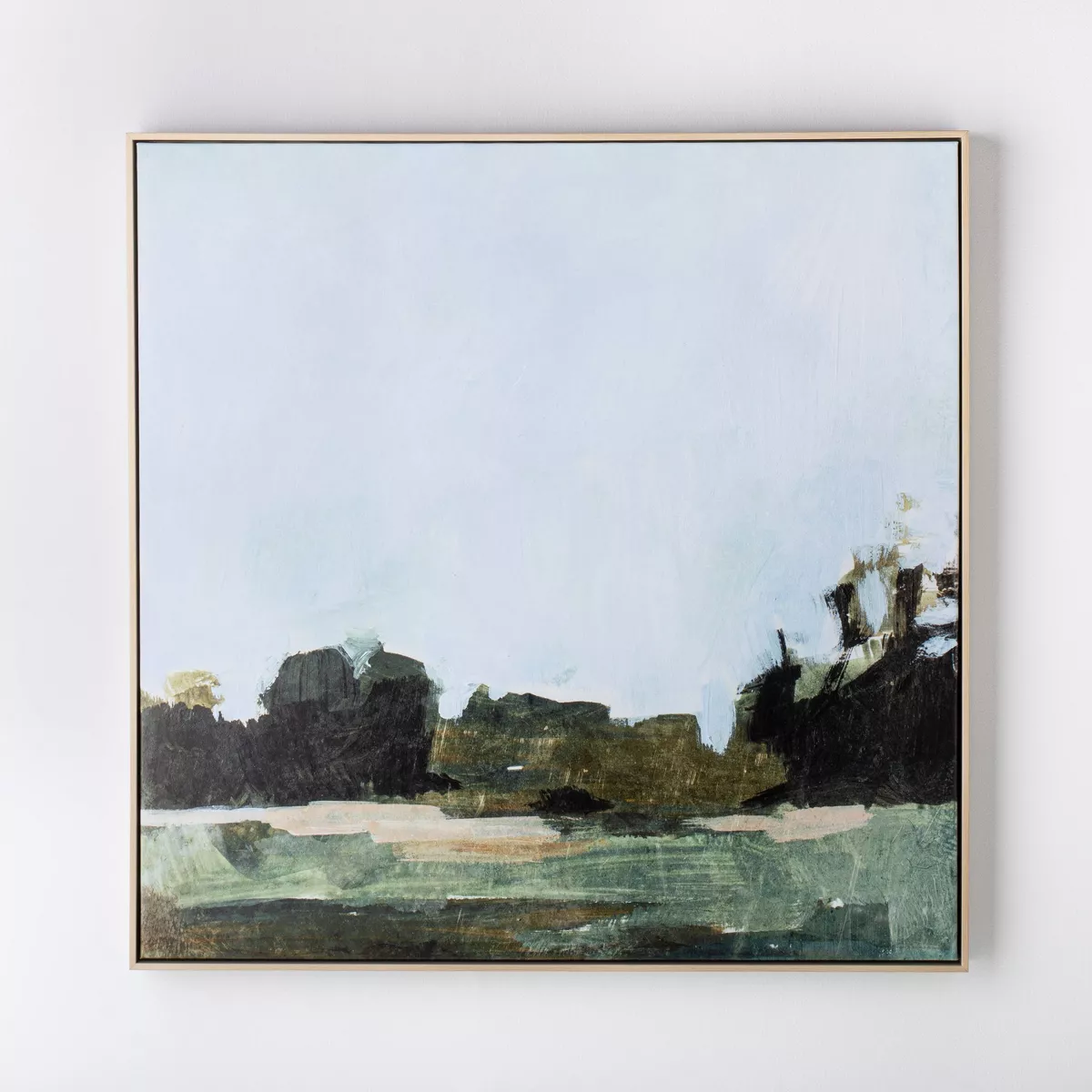Treeline Abstract Framed Canvas - Nature-Inspired Wall Decor