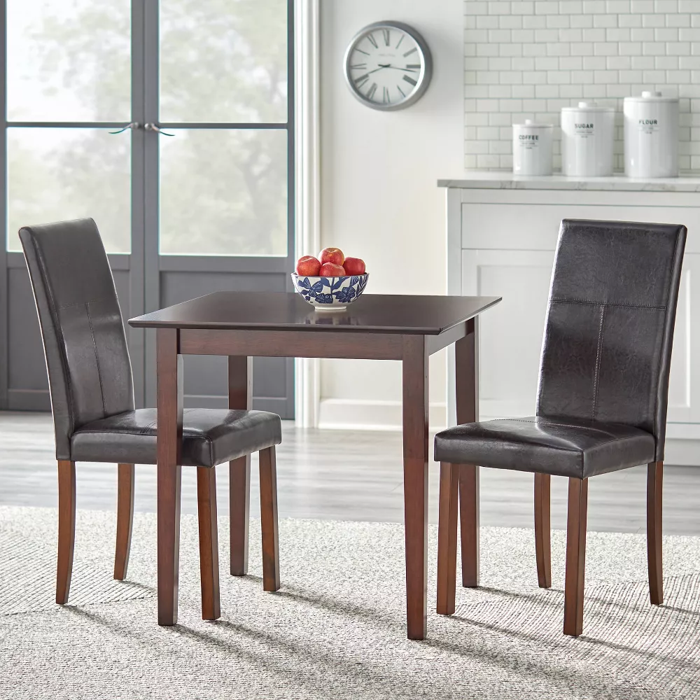 Udine Square Dining Table Wood/Espresso - Image 2