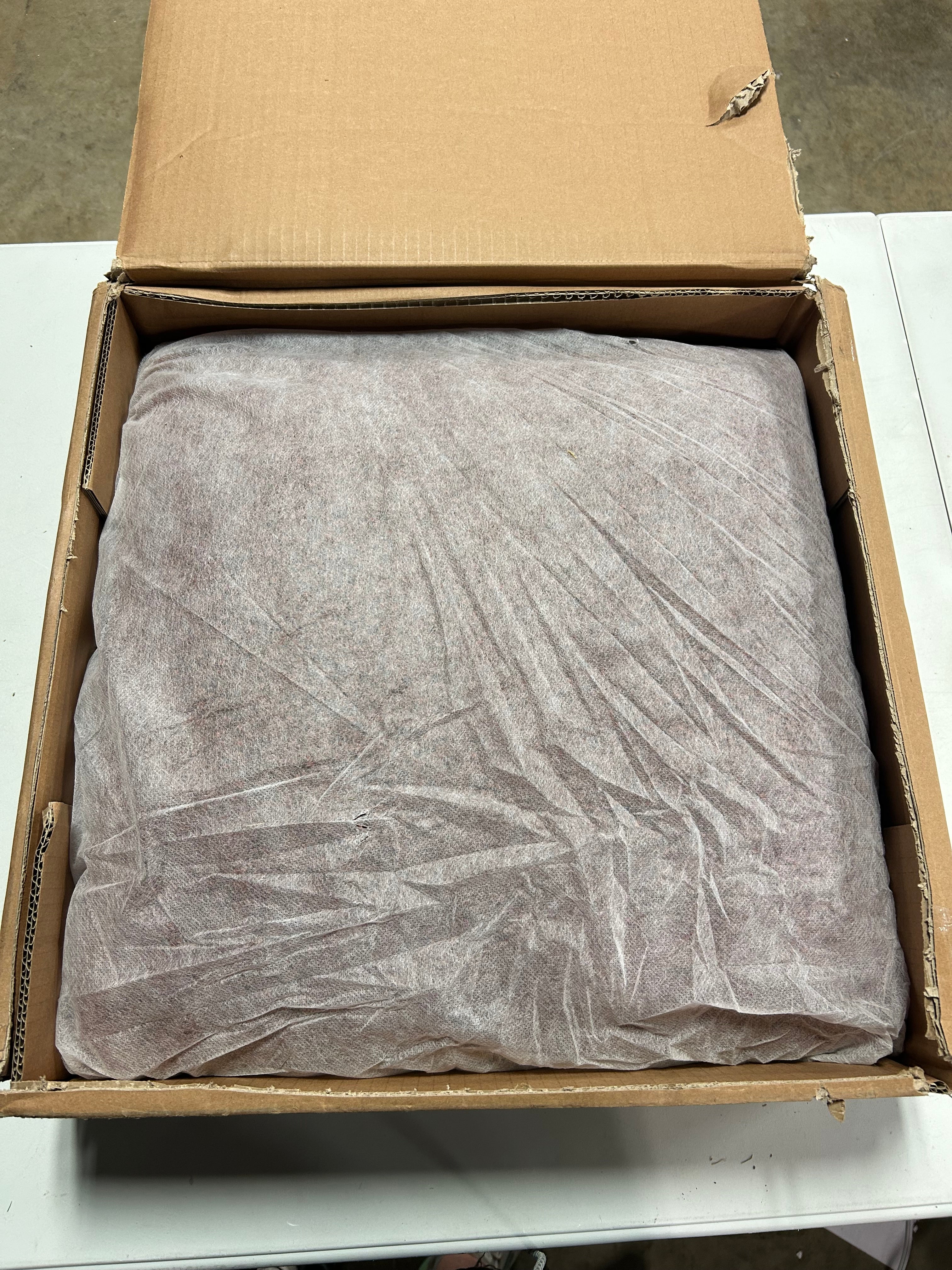 Upholstered Square Stool Ottoman Rust Boucle - Image 6