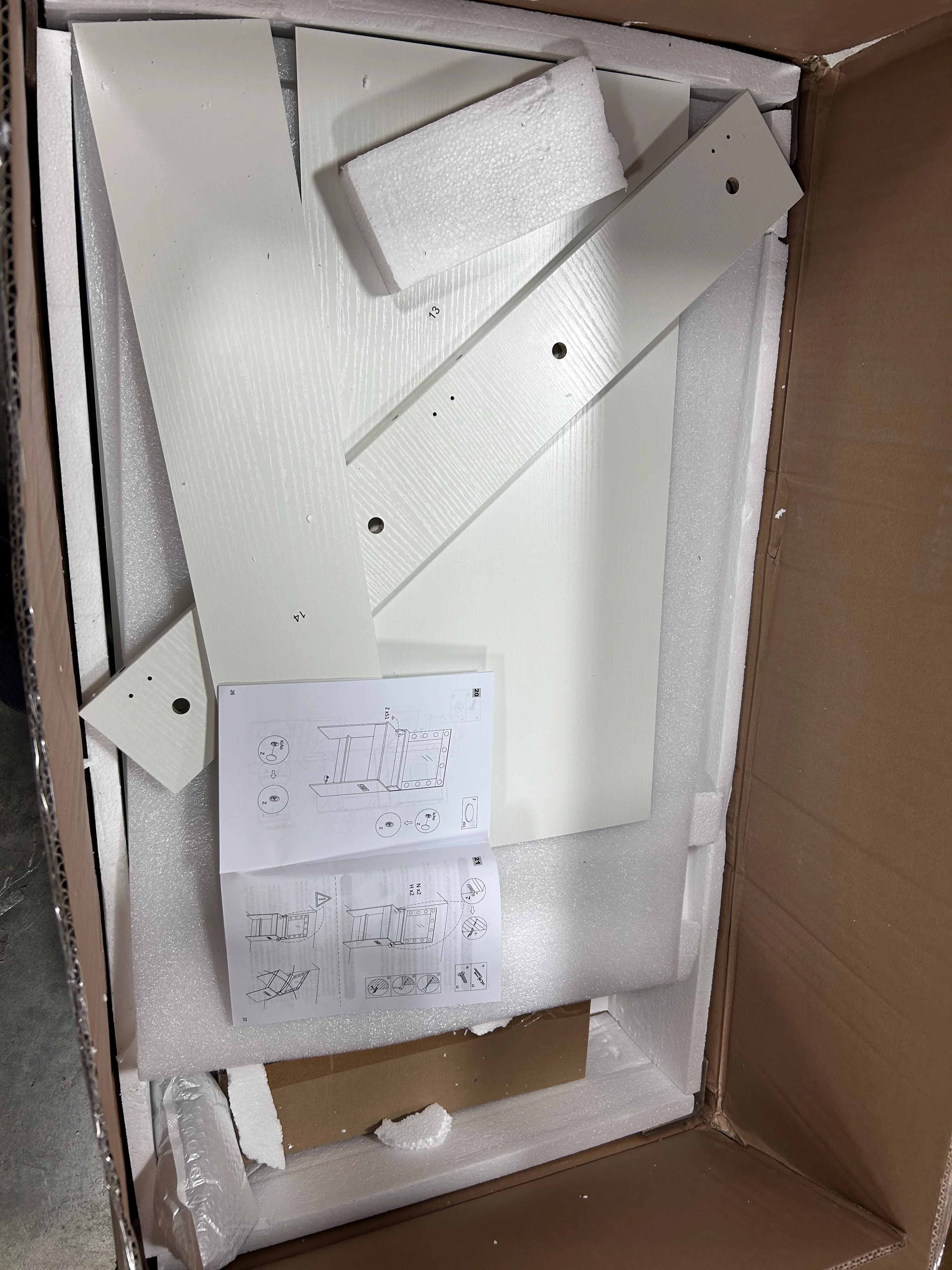 Vanity Desk with Adjustable Brightness and 3 Light Modes for Bedroom - Image 6