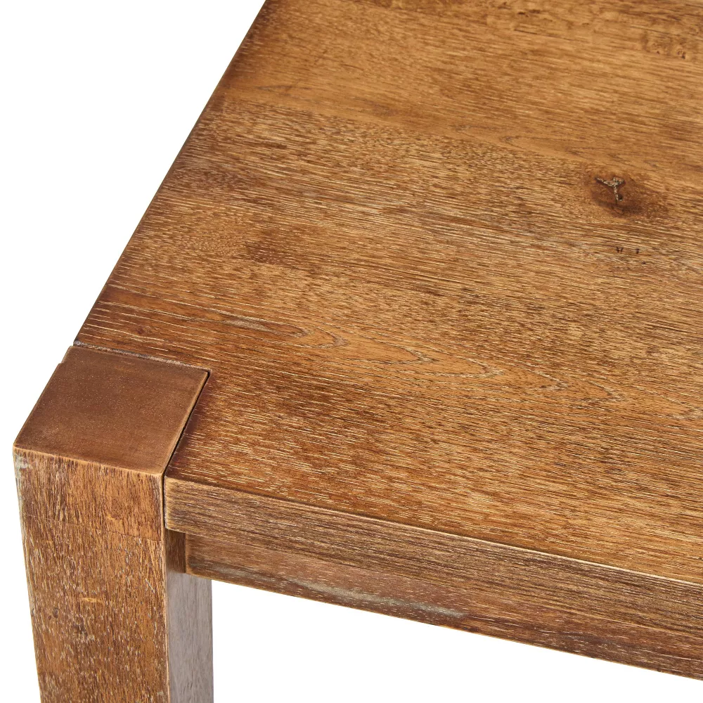 Verdon Modern Farmhouse Dining Bench Driftwood - Image 4