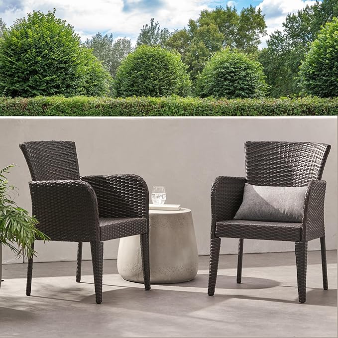 Versatile Style, Set of 2 Ding Chair, PE Wicker (Brown Multi) - Image 5
