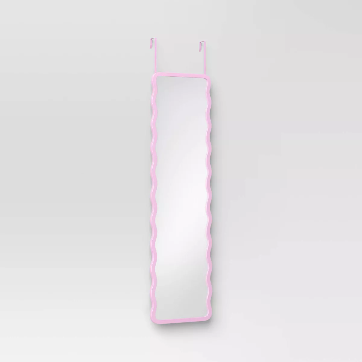 Wavy Over The Door Mirror - Pink SHOWROOM ITEM