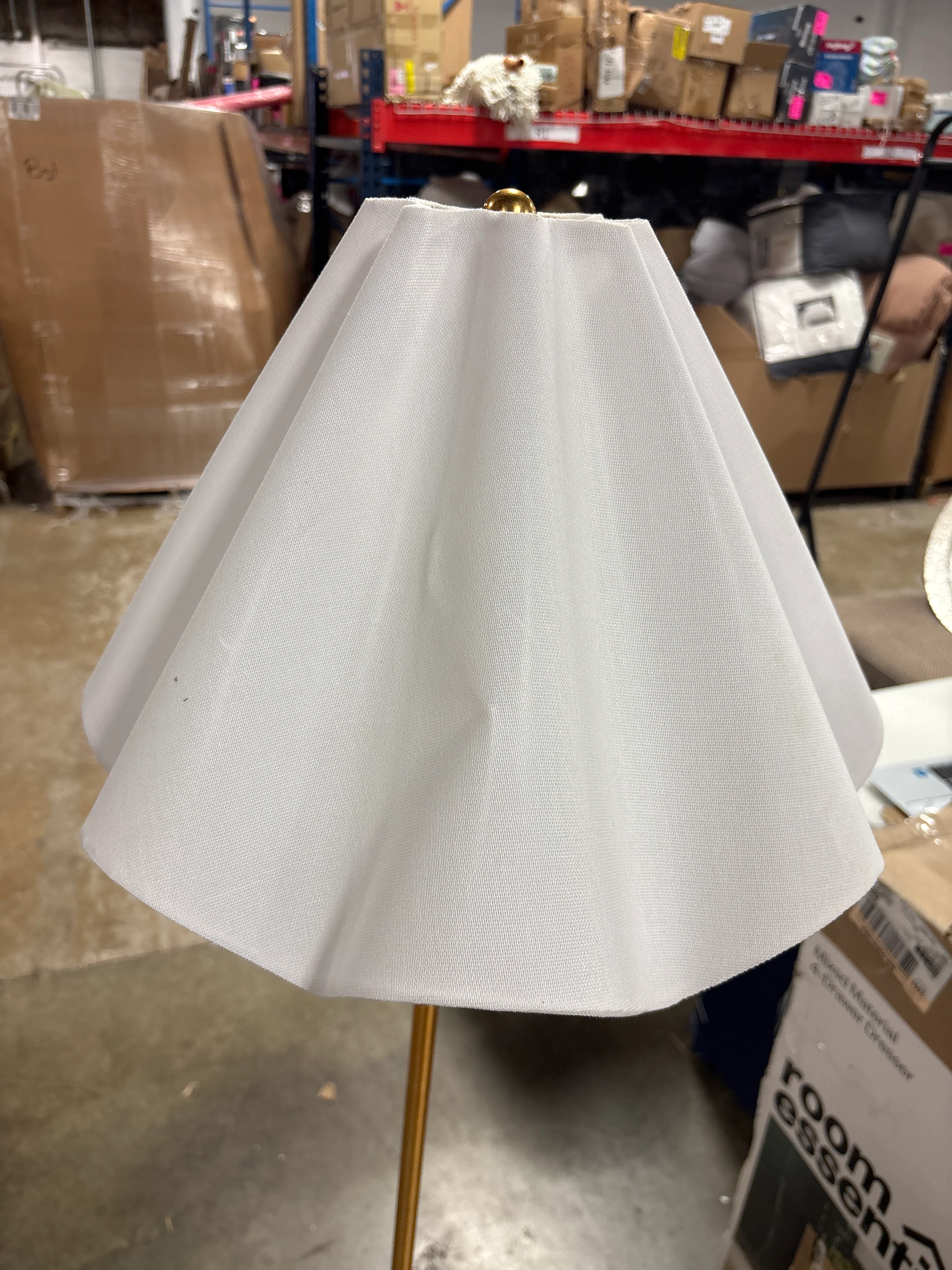Wavy Shade Collection with Ceramic Base Floor Lamp Green SHOWROOM ITEM - Image 3