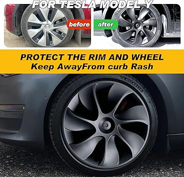 Wheel Covers for Tesla Model Y  Matte Black - Image 5