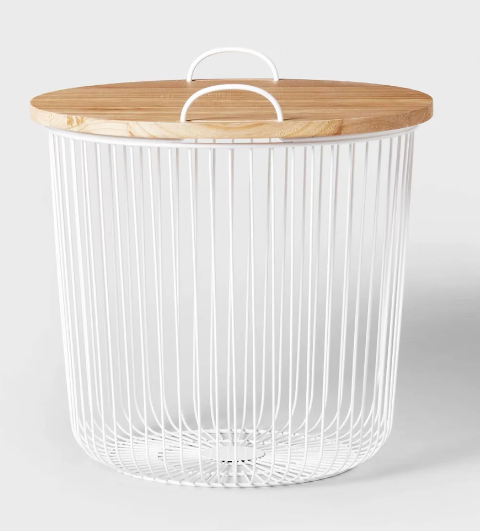 Wire Kids' Storage Floor Bin White - Pillowfort™ SHOWROOM ITEM