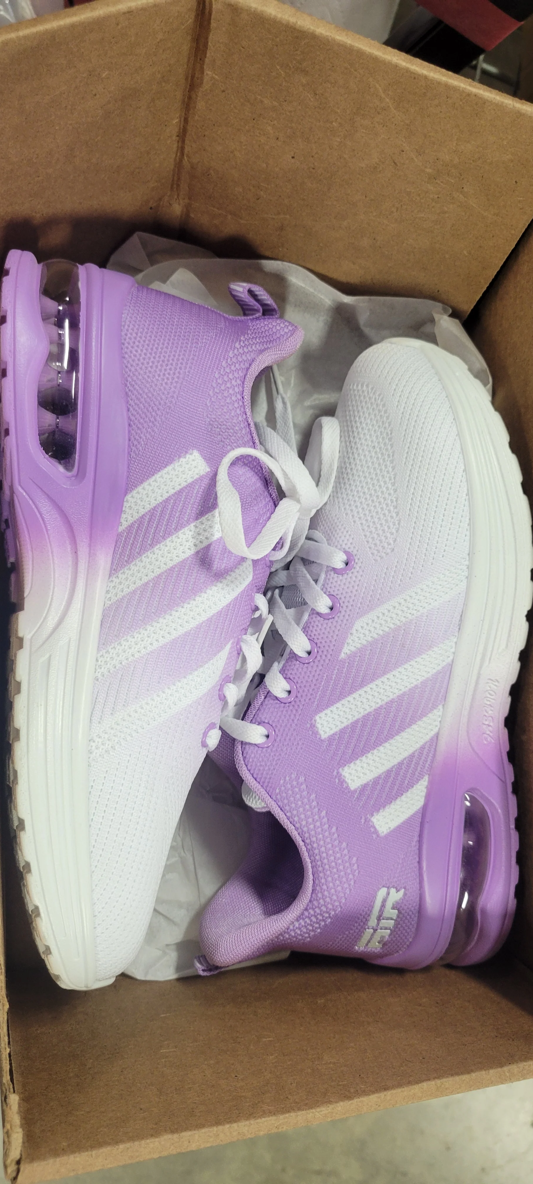 Womens Air Running Shoes Lightweight Sneakers Air Cushion Walking Tennis White Purple - Image 6