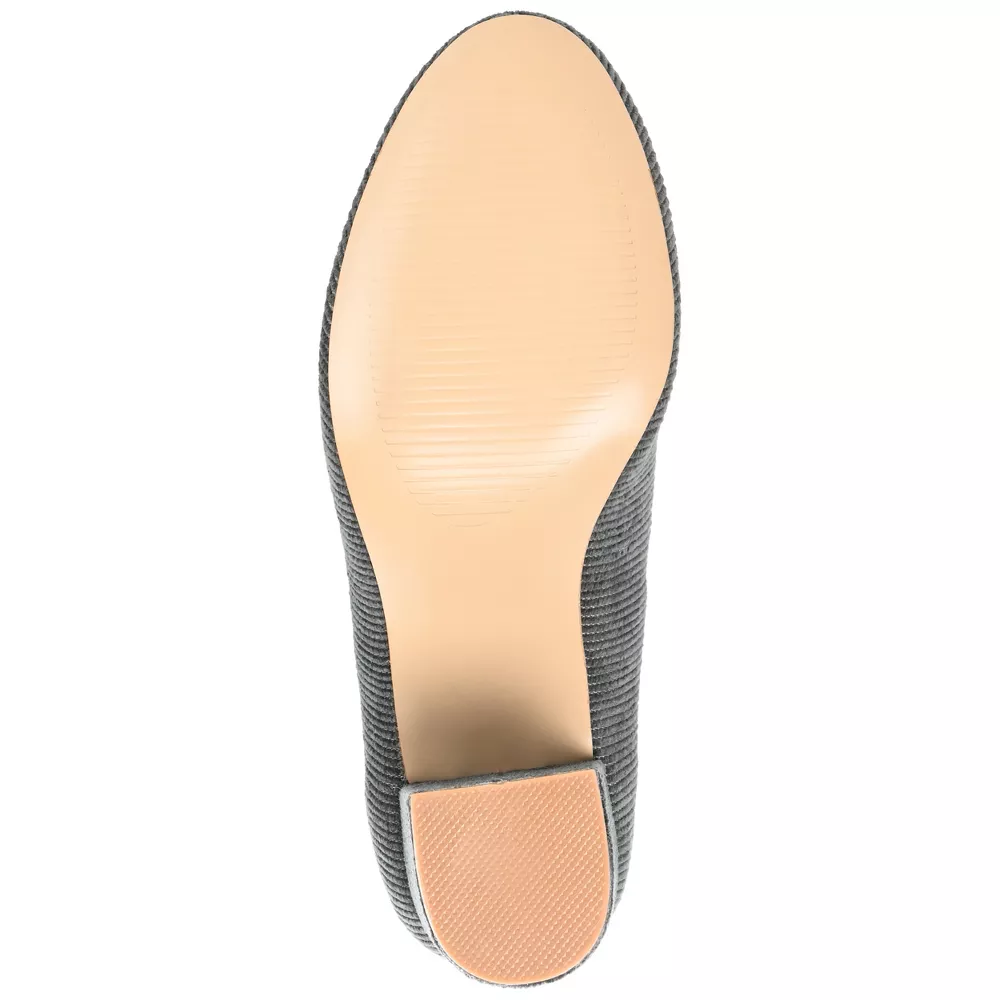 Women's Fai Round Toe Mid Block Heel Pumps - Image 2