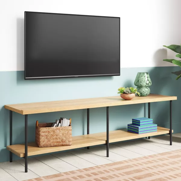 Wood and Metal TV Stand - Image 3