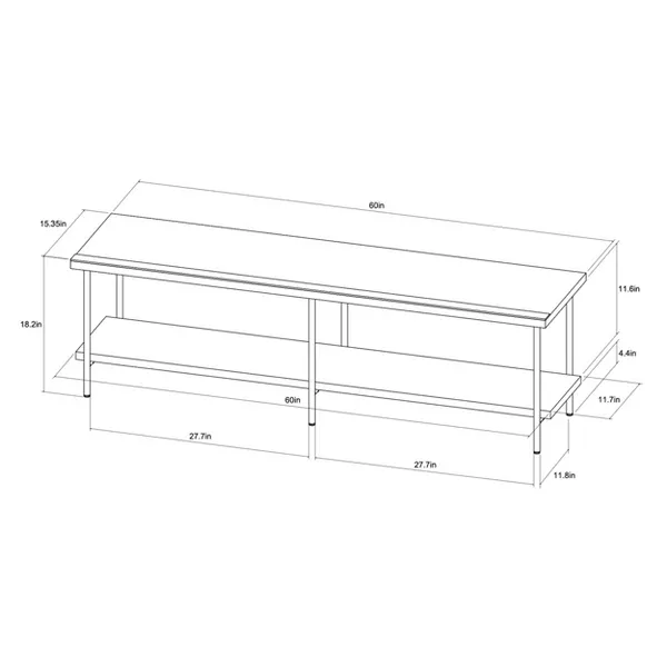 Wood and Metal TV Stand - Image 4