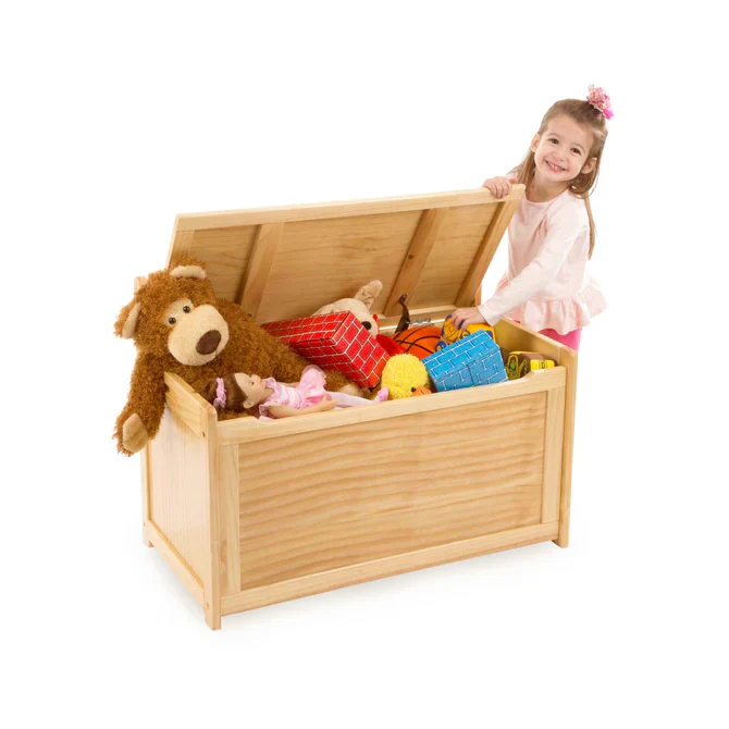 Wooden Toy Chest (Honey) - Image 4