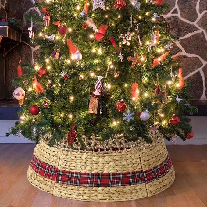 Woven Hyacinth Christmas Tree Colla - Image 2