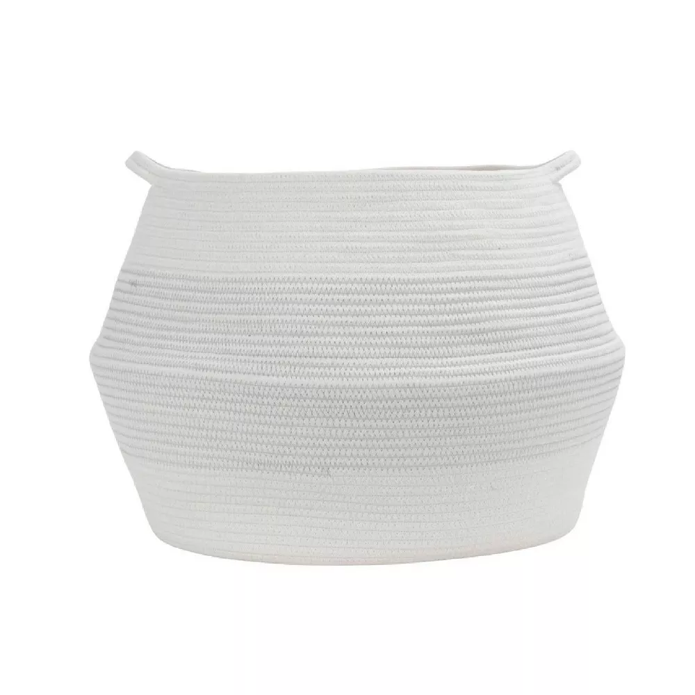 XXL Coiled Rope Belly Basket Cream - Image 3